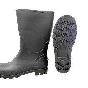 Women's Long Shaft Rubber Boots Black (PR) Size 10 (Size 41.5)