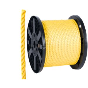 6mm (1/4") 3-Strand Yellow Nylon / PE Rope
