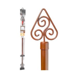 48" - 84" Anti-Copper Metal Curtain Rod w/ Spades Ends