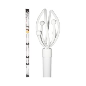 48" - 84" White Metal Curtain Rod