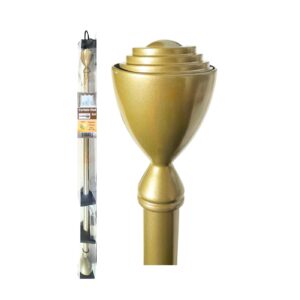 28" - 48" Champagne Metal Curtain Rod w/ Conical Ends