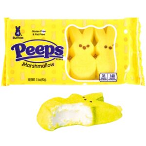 4ct 1.5oz Peeps Marshmallow Bunnies (Yellow)