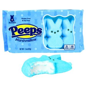 4ct 1.5oz Peeps Marshmallow Bunnies (Blue)