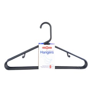 8pk 16.5" Black Plastic Hangers
