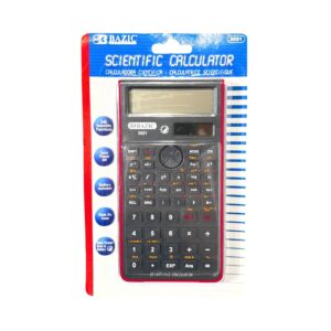240 Function Fancy Color Scientific Calculator w/ Slide-On Case 'Bazic'
