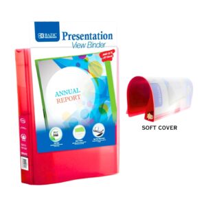 1/2" Poly 3-Ring Presentation View Binder w/ Pocket 'Bazic'
