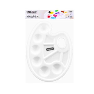 Oval Mixing Palette w/ 10 Wells & Thumb Hole 'Bazic'