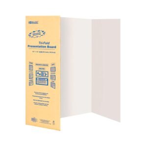 28" x 40" White Tri-Fold Corrugated Presentation Board 'Bazic'