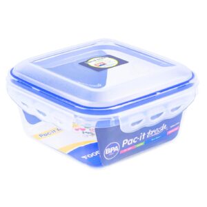 900ml Square Food Container w/ Snap Locks 'Pac-it Fresh'