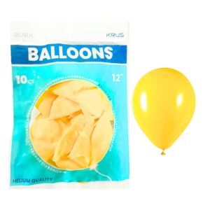 10ct 12" Standard Yellow Balloon 'Krus'