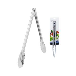12" Stainless Steel Tongs w/ Lock