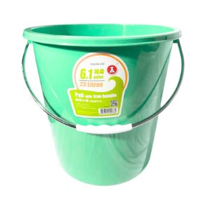 6 Gallon Plastic Bucket w/ Iron Handle