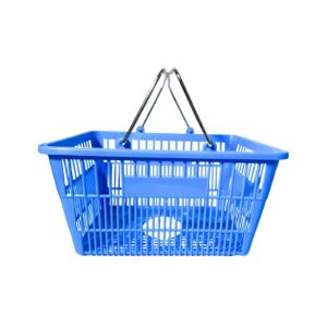 10 3/4" x 14 1/2" Plastic Utility Basket w/ Iron Handle