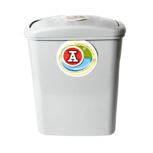 12" x 14" Plastic Wastebasket w/ Swing Lid