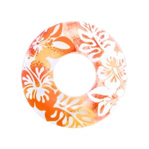 36" Clear Color Swim Tubes w/ Flower Print