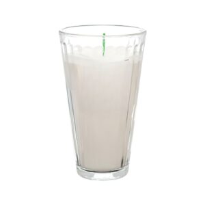 5" x 3" White V-Shaped Candle in Glass