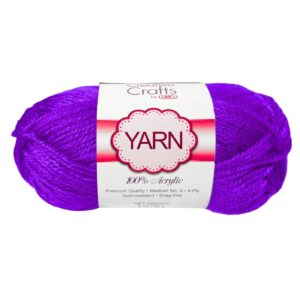 2oz #4 Purple Acrylic Yarn