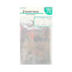 2pk 22" x 30" Clear Basket Bags