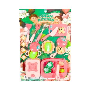 Large Kitchen Cooking Play Set on Card