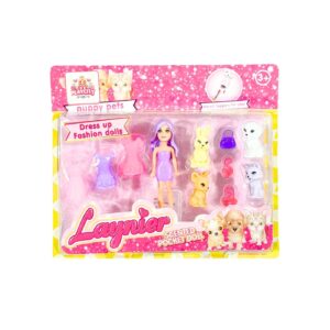 Mini Dress Up Fashion Doll & Pets Play Set