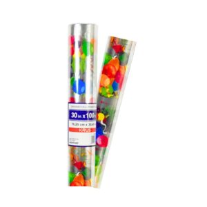 30" x 100' Printed Cellophane Roll 'Balloon Party'