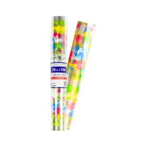 30" x 100' Printed Cellophane Roll 'Happy Eggs Day'