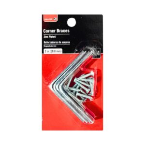 4pc 2" Corner Braces & Zinc Plated Screws Set 'Bulldog'