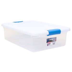 32Qt Clear Storage Box w/ Blue Latches