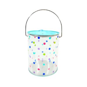 5" x 6" Plastic Round Container w/ Dots