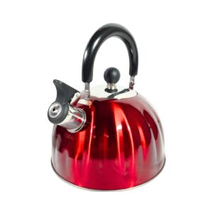 2.1Qt Stainless Steel Red Tea Kettle 'Mr. Coffee'