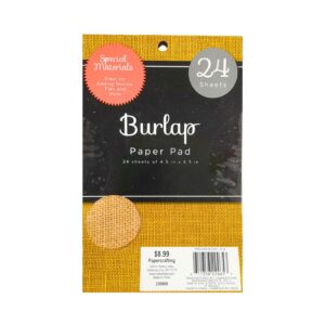 24 Sheet 4.5" x 6.5" Burlap Paper Pad