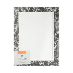 40ct 8.5" x 11" Stationery Paper w/ Black & White Border 'Gartner Studios'