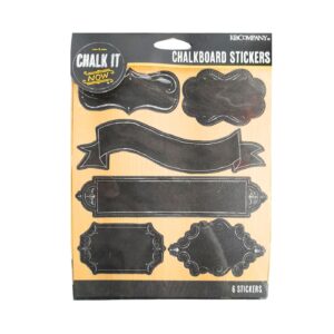 6ct Chalkboard Stickers 'Chalk It Now'