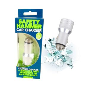 2.1 Amp Dual USB Car Charger w/ Emergency Window Break Out Tool