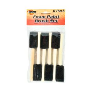 6pk Foam Paint Brush Set