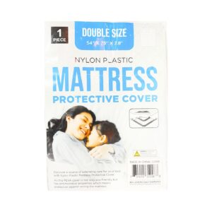 54" x 75" x 7.8" Double Size Mattress Nylon Plastic Protective Cover