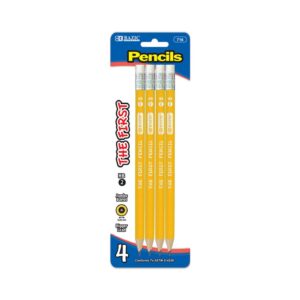 4pk The First Jumbo Premium #2 Yellow Pencil 'Bazic' [ZERO RATED]