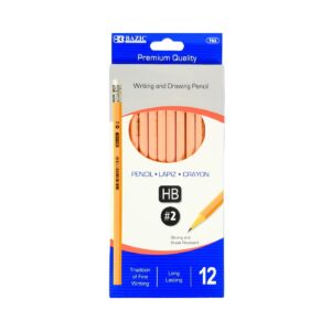 12pk #2 Premium Yellow Pencil 'Bazic' [ZERO RATED]