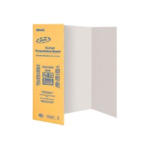 36" x 48" White Tri-Fold Corrugated Presentation Board 'Bazic'