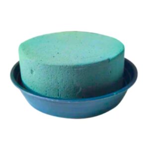 4.5" Round Floral Foam w/ Plastic Base