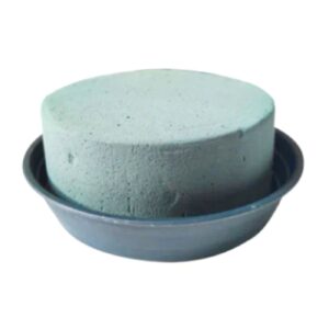 5.4" Round Floral Foam w/ Plastic Base