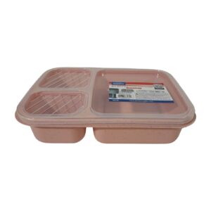 Plastic 3-Section Food Container