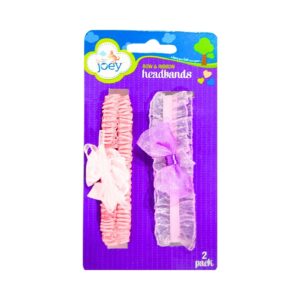 2pk Hair Bow & Ribbon Headband 'Baby Joey'