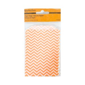24ct 3" x 4" Orange Chevron Paper Bag