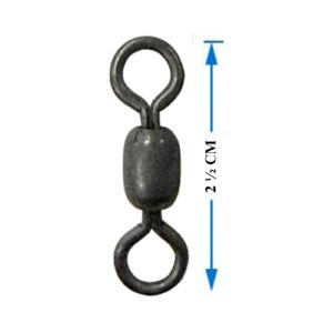 #2/0 Black Swivel (225lbs)
