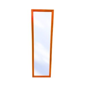 14" x 47" Mirror w/ Brown Wooden Frame