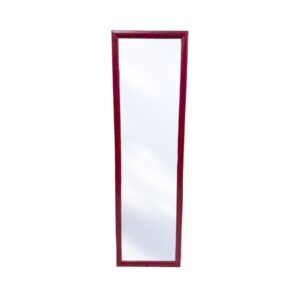 14" x 47" Mirror w/ Burgundy Wooden Frame