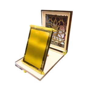 7" x 11" Scroll Design Wood Plaque w/ Wood Case