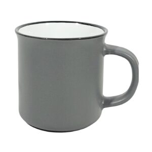 3.5" Ceramic Mug w/ Black Rim