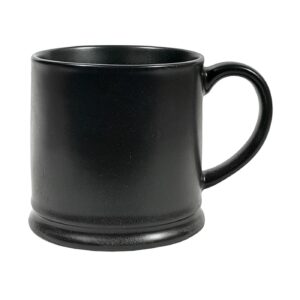 3.5" Black Ceramic Mug w/ Squat Base